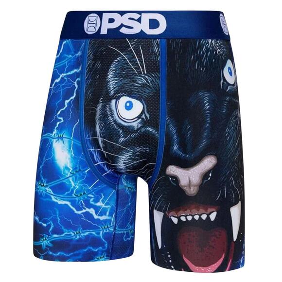 PSD Underwear Nightcat Men’s Boxer Briefs Size XL 7” Graphic Panther Shorts NWT - Picture 7 of 7
